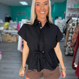 Cinched & Chic Peplum Top