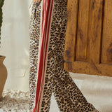Leopard Red Striped String Pants
