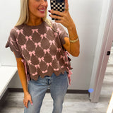 Bow Sweater Mocha Pink
