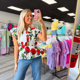Rose Garden Ruffle Peplum Top
