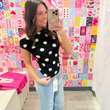 Spot On One-Shoulder Polka Dot Top
