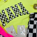 Checker Print Mama Tee