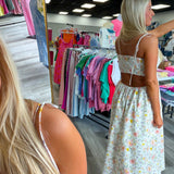 You Have Me Scallop Floral Dress