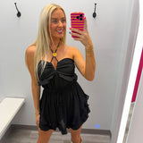 She's Glowing Solid Halter Romper