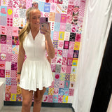 Zipper Front Mock Neckline Athletic Dress