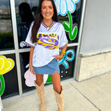 LSU Tiger Eye (Licensed) | Sequin Design Football Jersey White