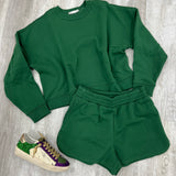 Savage Deals | Fleece Long Sleeve Sweatshirts & Shorts Set