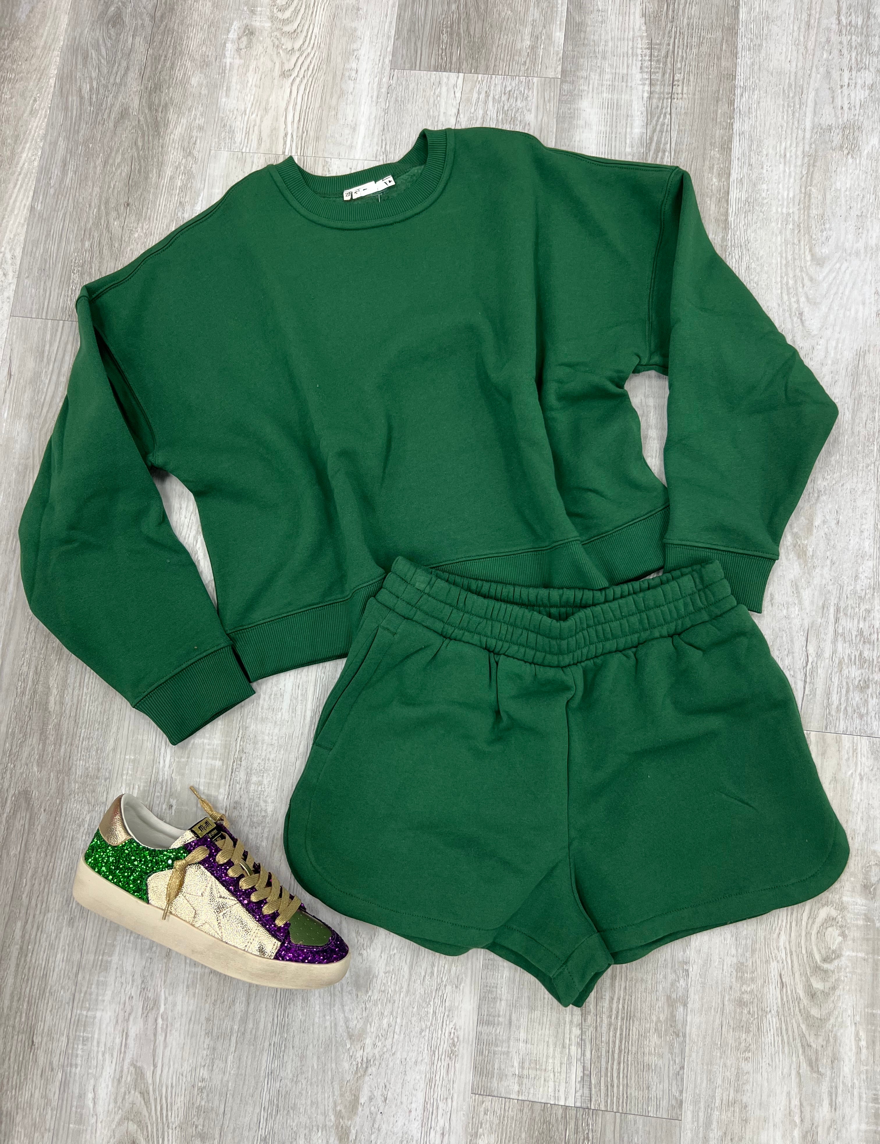 Savage Deals | Fleece Long Sleeve Sweatshirts & Shorts Set