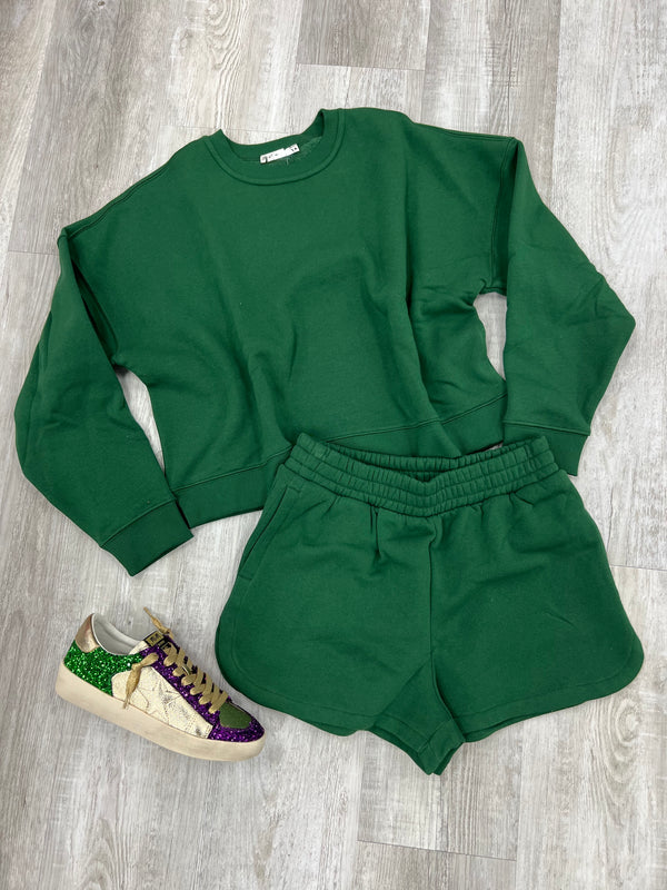 BLACK FRIDAY | Fleece Long Sleeve Sweatshirts & Shorts Set