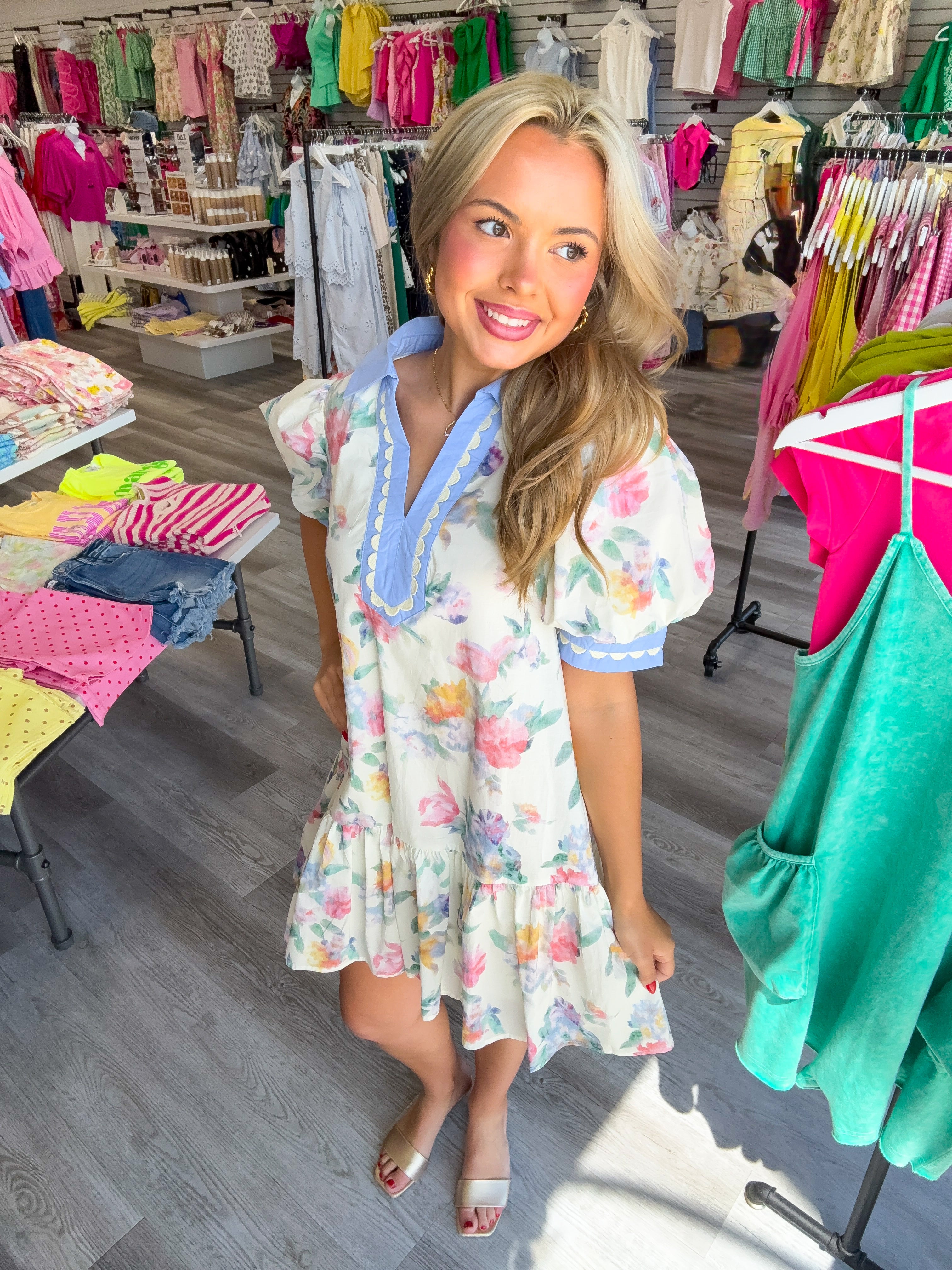 Blooming Grace Babydoll Dress