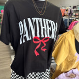 Panther Bow Graphic Tee Crop Midi
