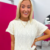 Vanilla Braided Sweater