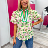 The Southern Charm Floral Top | Pink