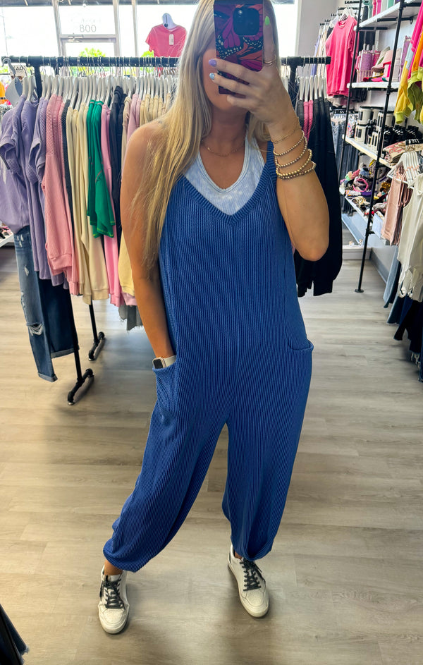 Here to Style Ribbed Jumpsuit