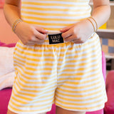 Stripe Yellow Shorts | LULU MAC