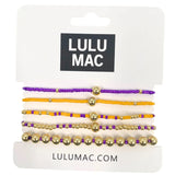 Purple and Yellow Gold Bracelet Stack |  LULU MAC