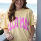 LULU MAC Stripes Adult Butter Comfort Colors Tee