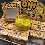 Gold Glitter Dollar Coin Slow Rising Squishy Toy