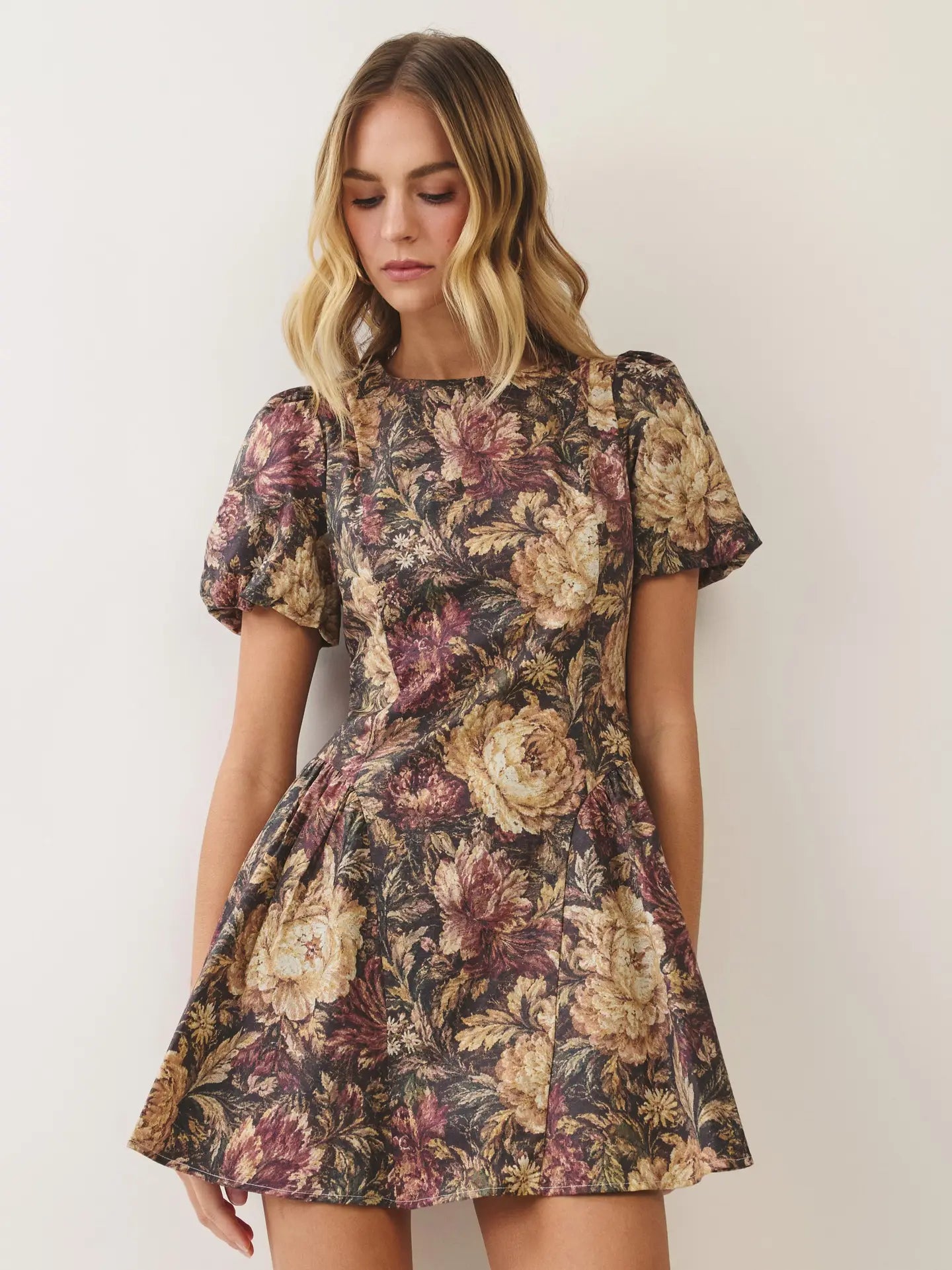 The Vintage Bloom Mini Dress