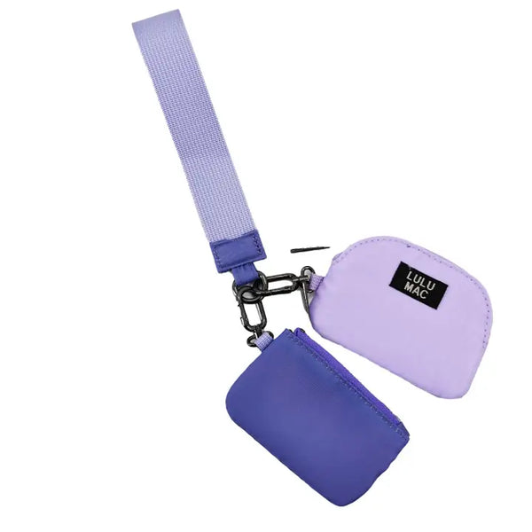 Purple / Lavender Lulu Mac Double Pouch Wristlets