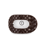 Flat Round Hair Clip | Medium | Truly Taupe Quilted