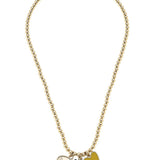 LSU Tigers Ball Bead Charm Necklace in Shiny Gold