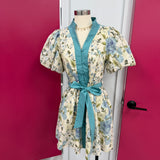 Seafoam Garden Tie-Front Dress