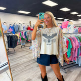 Denim Crossover Buckle Skirt