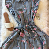 Blushing Denim Garden Dress