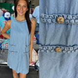 Denim Braide Detail Dress