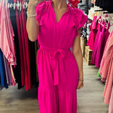 Ruffle Pink Jumpsuit