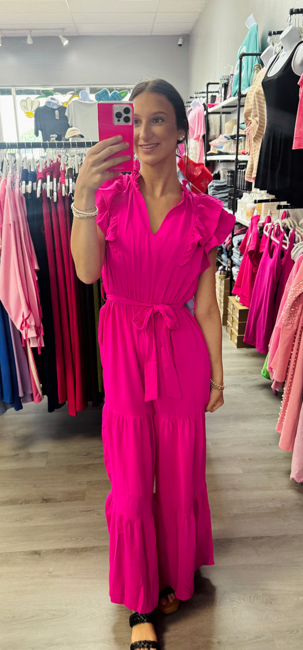 Ruffle Pink Jumpsuit