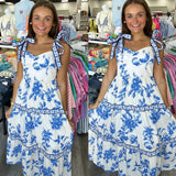 Chic Charm Dress Blue