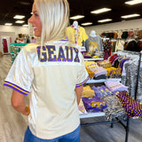 LSU Tiger Eye (Licensed) | Sequin Design Football Jersey Butter