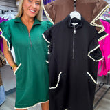 Split Second Zipper Dress - Various Colors
