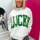 Lucky & Polka Dot Mock Neck Sweatshirt