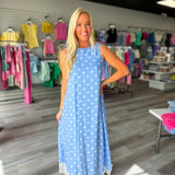 Timeless Charm Midi Blue