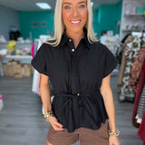 Cinched & Chic Peplum Top
