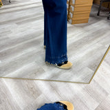 Days With You Embroidery Detail Pants - Dark Denim