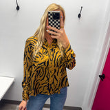Tiger Stripe Button Up