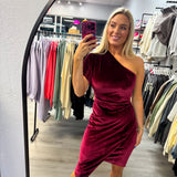 Wine Kisses Velvet Dress