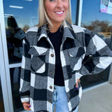 Black and White Shacket