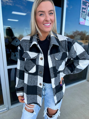 Black and White Shacket