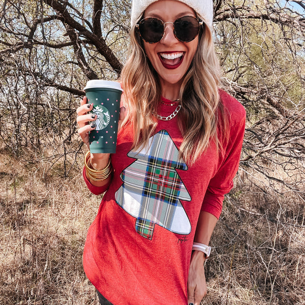 Christmas Plaid Tree Longsleeve