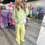 Sunny Side Stripe Mockneck Sweatshirt