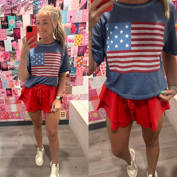 Flag Puff Graphic Tee