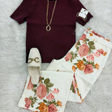 A Thing of Beauty Floral Pants Coral