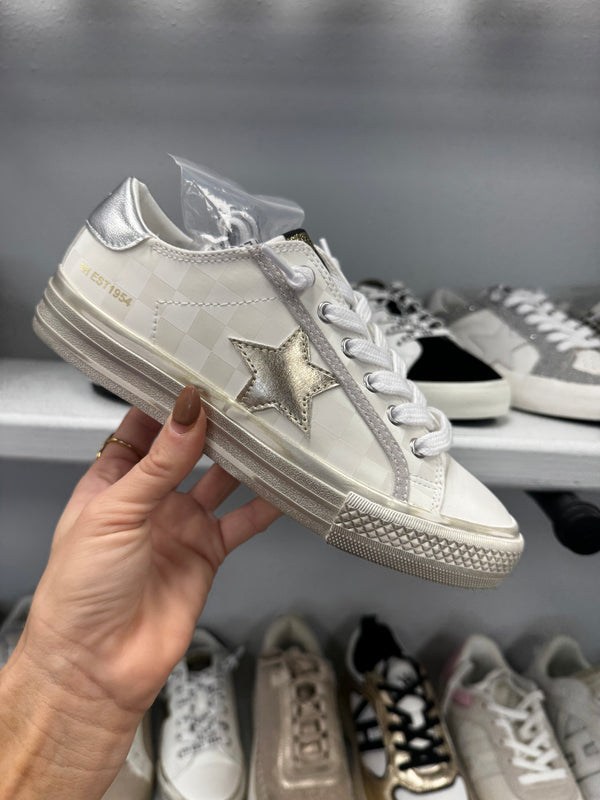 Alive 27 Gold Checkered Sneaker | Vintage Havana