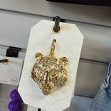 Game day Gold Metal Large 2.5" Tiger Charm, Add to any Necklace, Purse, Keychain