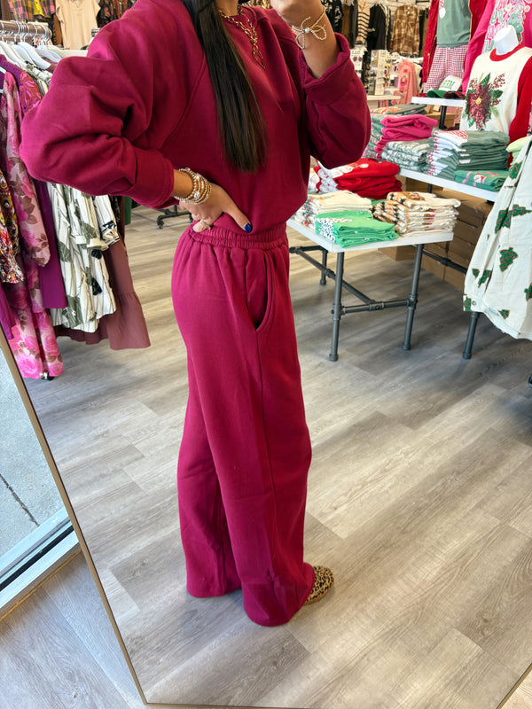 Christmas Deals | Fleece Raglan Sleeve Pullover & Sweatpants Set